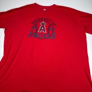 MLB Los Angeles Angels T-Shirt Property Of Graphic Red Mens 4XL Tee